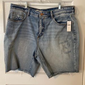 NWT Anthropologie Pilcro Distressed Denim Bermuda Shorts